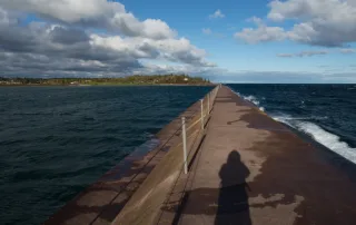 Walk on the Pier in Two Harbors MN