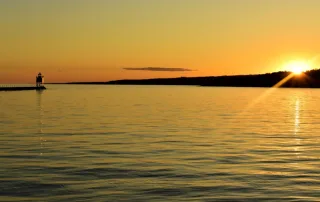 Sunset over Lake Superior Two Harbors Minnesota